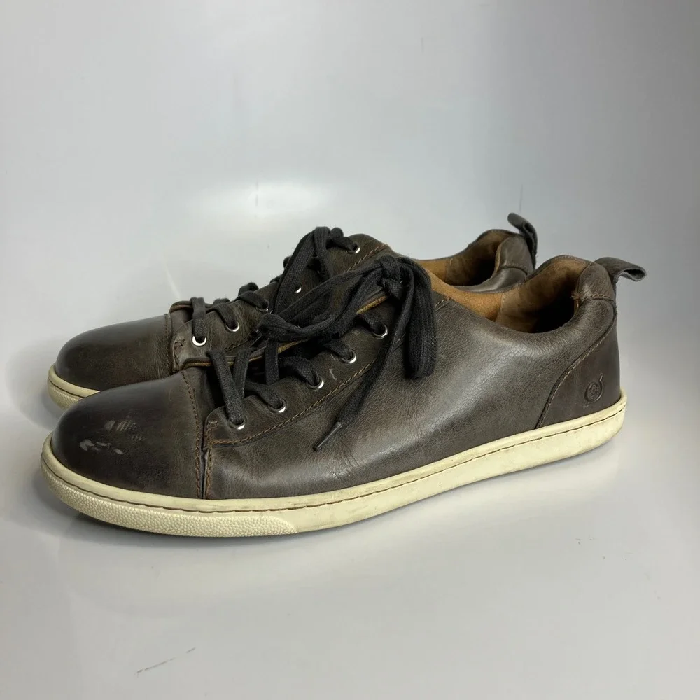 Born Allegheny gray leather lace up shoes sneakers mens size 8.5 business casual